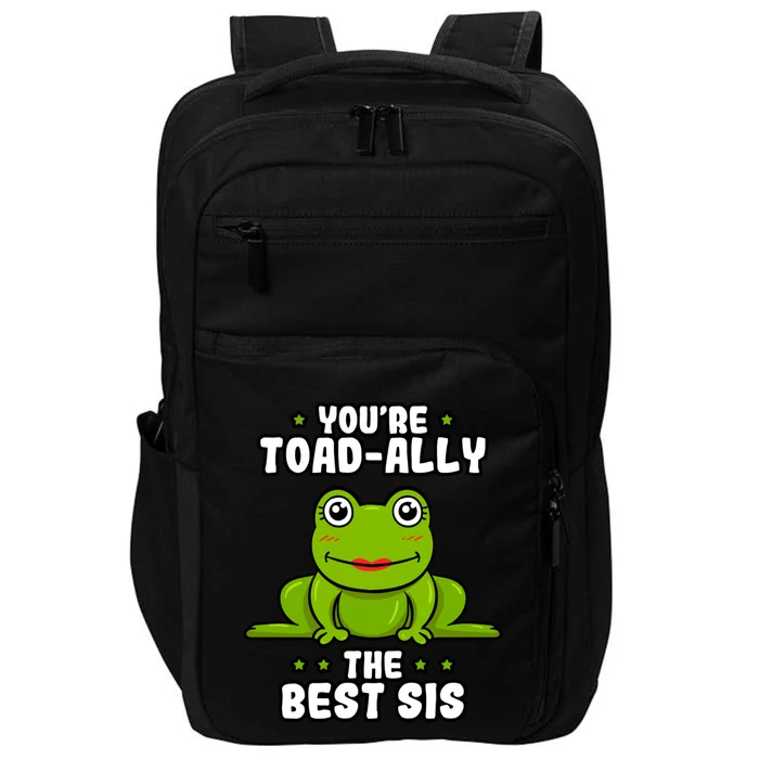 Toadfunny Giftally The Best Sis Frog Lover Toad Sister Cool Gift Impact Tech Backpack