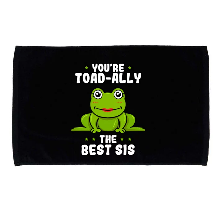 Toadfunny Giftally The Best Sis Frog Lover Toad Sister Cool Gift Microfiber Hand Towel