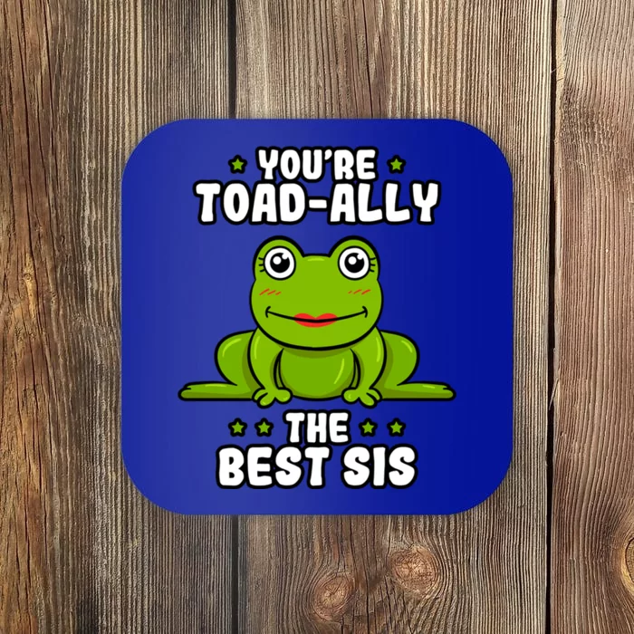 Toadfunny Giftally The Best Sis Frog Lover Toad Sister Cool Gift Coaster