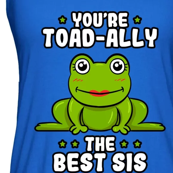 Toadfunny Giftally The Best Sis Frog Lover Toad Sister Cool Gift Ladies Essential Flowy Tank