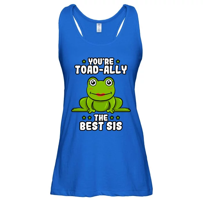 Toadfunny Giftally The Best Sis Frog Lover Toad Sister Cool Gift Ladies Essential Flowy Tank