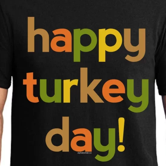 Thanksgiving Give Thanks Happy Turkey Day Cute Gift Pajama Set