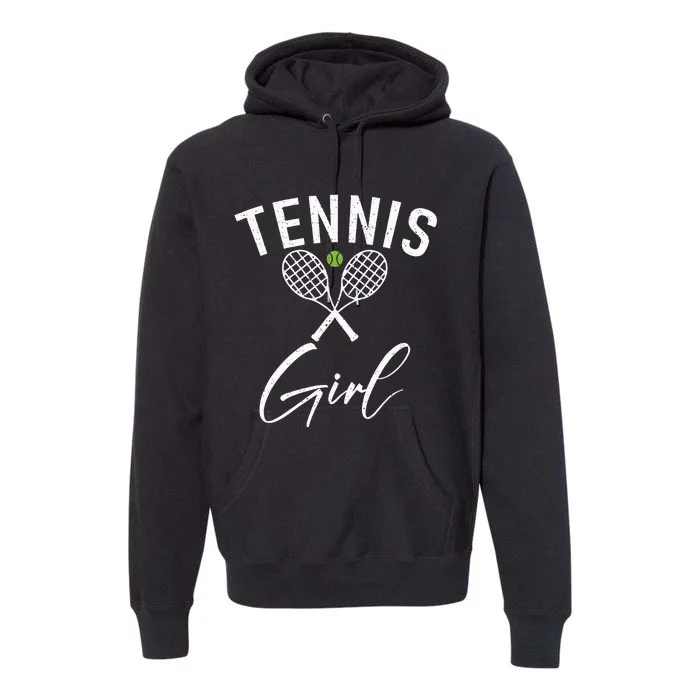 Tennis Girl Premium Hoodie