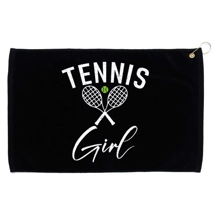 Tennis Girl Grommeted Golf Towel