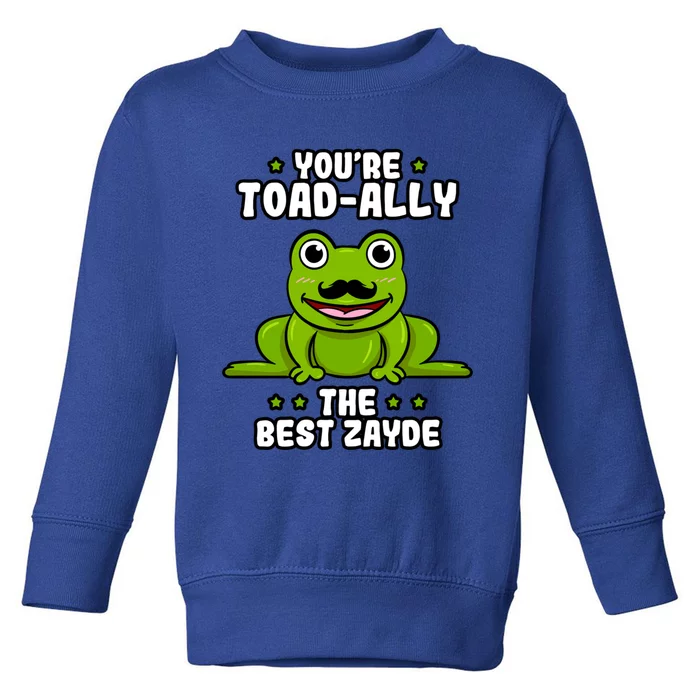 Toadcool Giftally The Best Zayde Frog Lover Toad Grandfather Gift Toddler Sweatshirt