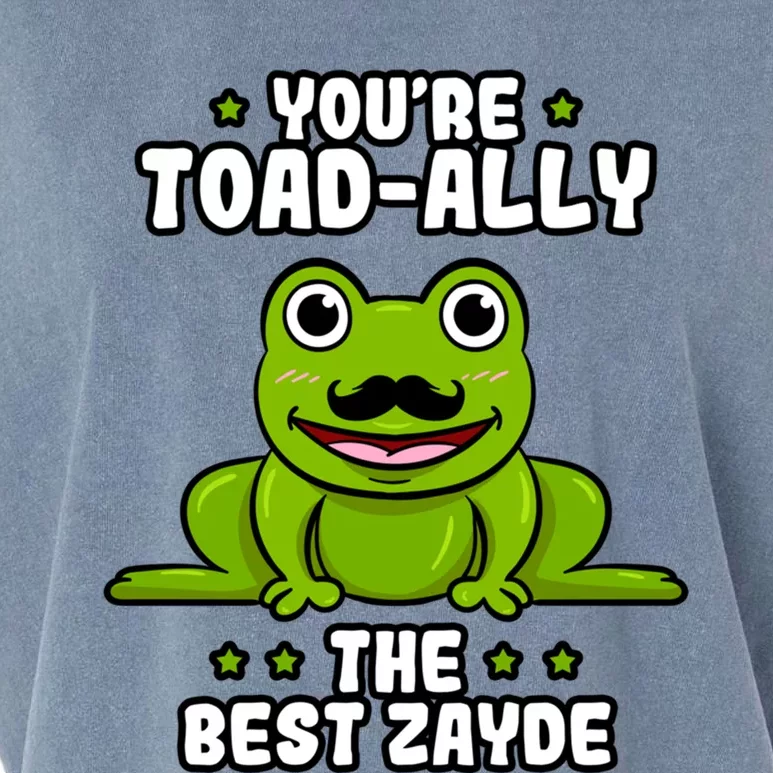 Toadcool Giftally The Best Zayde Frog Lover Toad Grandfather Gift Garment-Dyed Women's Muscle Tee