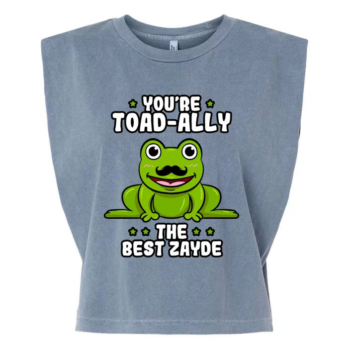 Toadcool Giftally The Best Zayde Frog Lover Toad Grandfather Gift Garment-Dyed Women's Muscle Tee