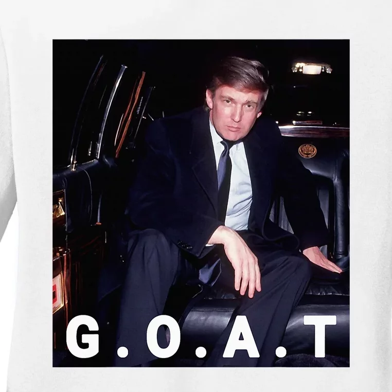 Trump Goat Trump 2024 Ladies Long Sleeve Shirt