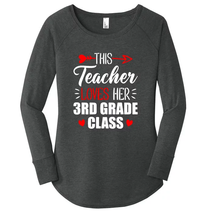 Third Grade Teacher This Teacher Loves Her 3rd Grade Class Gift Women's Perfect Tri Tunic Long Sleeve Shirt