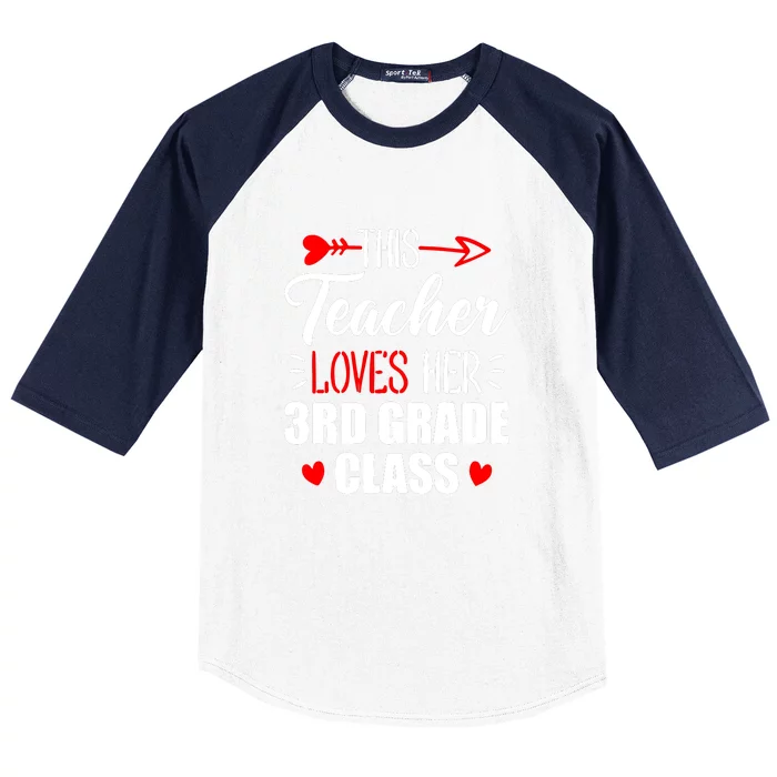 Third Grade Teacher This Teacher Loves Her 3rd Grade Class Gift Baseball Sleeve Shirt