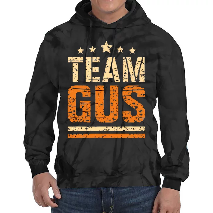 Team Gus ThatS My Dad Gus Support Saying Tie Dye Hoodie