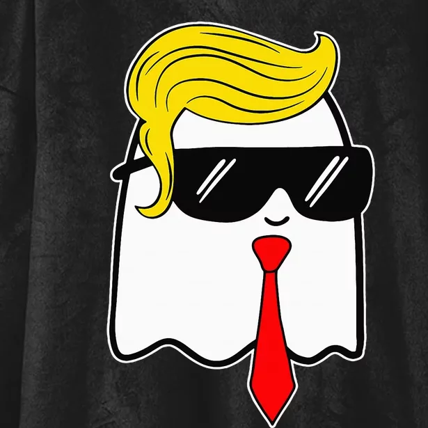 Trump Ghost Trump Hair Sunglasses Halloween Costume Hooded Wearable Blanket