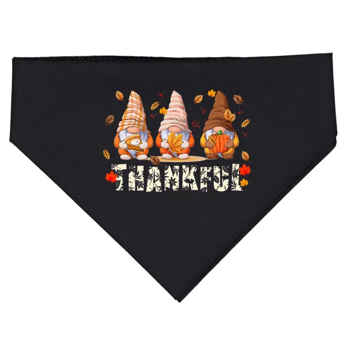 Thanksgiving Gnome Thankful USA-Made Doggie Bandana