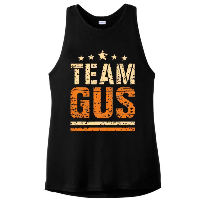 Team Gus ThatS My Dad Gus Support Saying Ladies Tri-Blend Wicking Tank