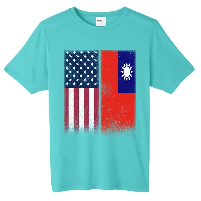 Taiwan Gift Taiwanese American Flags Proud Usa Taiwan Gift ChromaSoft Performance T-Shirt