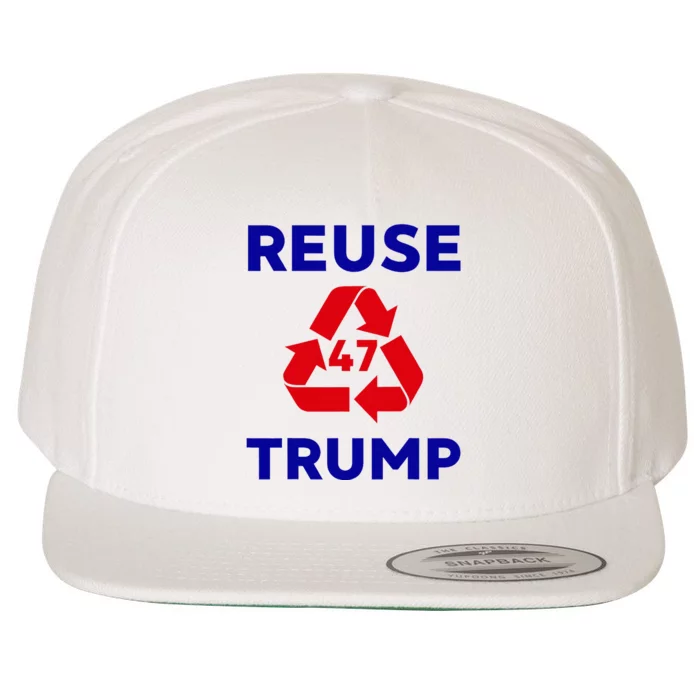 Trump Garbage Wool Snapback Cap