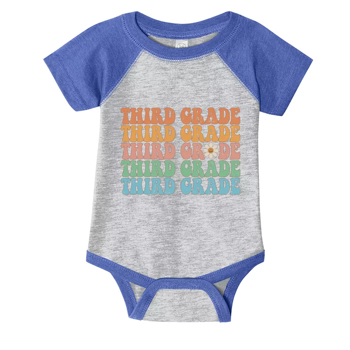 Third Grade Teacher Leopard Rainbow 3rd Grade Teacher Funny Meaningful Gift Infant Baby Jersey Bodysuit