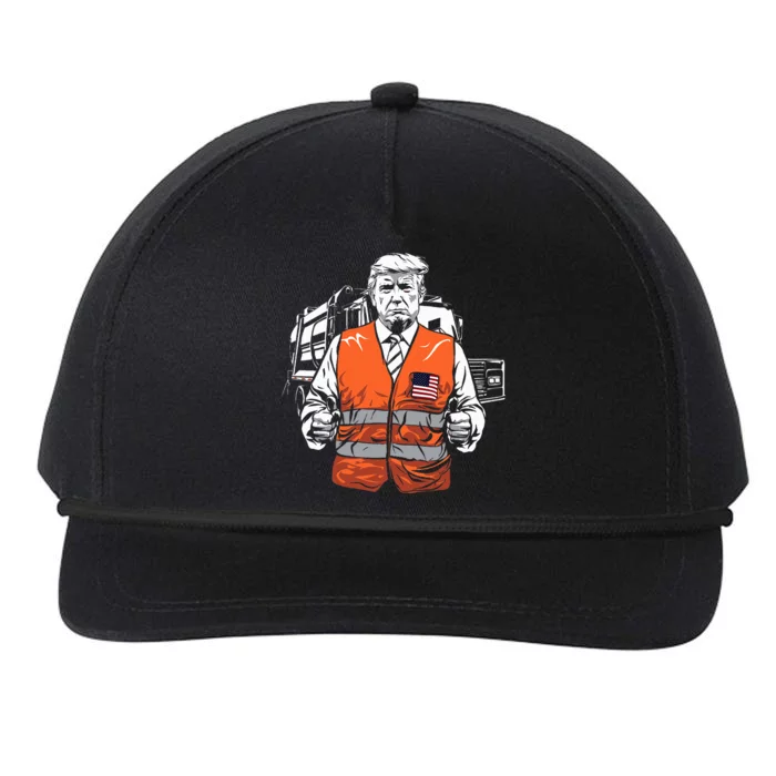 Trump Garbage Truck Vest Snapback Five-Panel Rope Hat