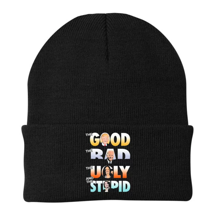 The Good Trump The Bad Biden The Good The Bad The Ugly Knit Cap Winter Beanie