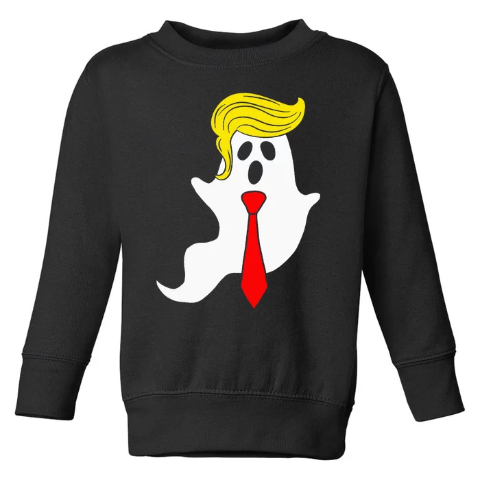 Trump Ghost Trump Hair Halloween Donald Trump Toddler Sweatshirt