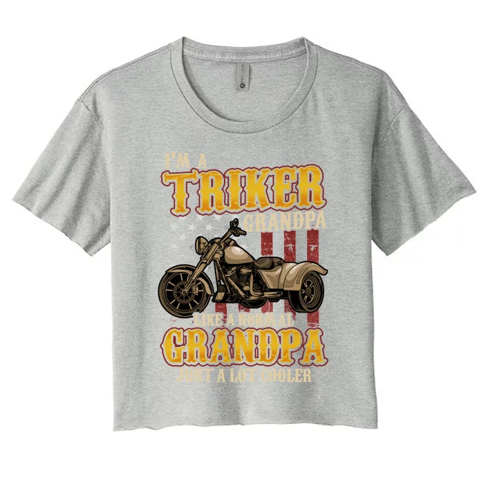 Triker Grandpa Trike Women's Crop Top Tee