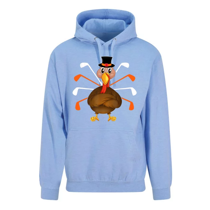 Turkey Golf Thanksgiving Turkey Sport Player Autumn Fall Unisex Surf Hoodie