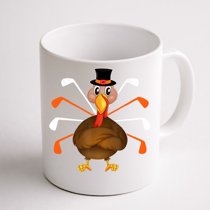 Turkey Golf Thanksgiving Turkey Sport Player Autumn Fall Front & Back Coffee Mug