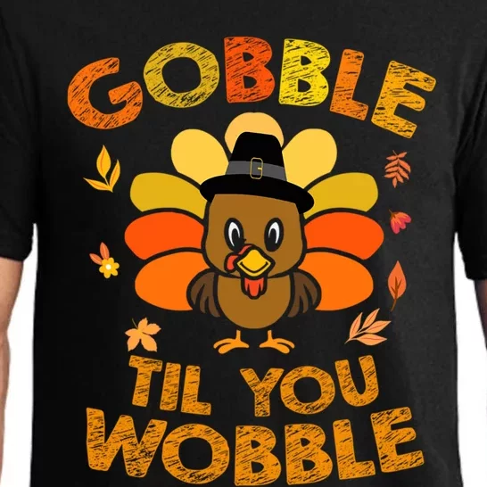 Thanksgiving Gobble Til You Wobble Gift Pajama Set