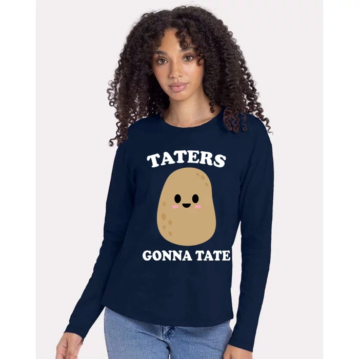 Taters Gonna Tate Funny Haters Womens Cotton Relaxed Long Sleeve T-Shirt