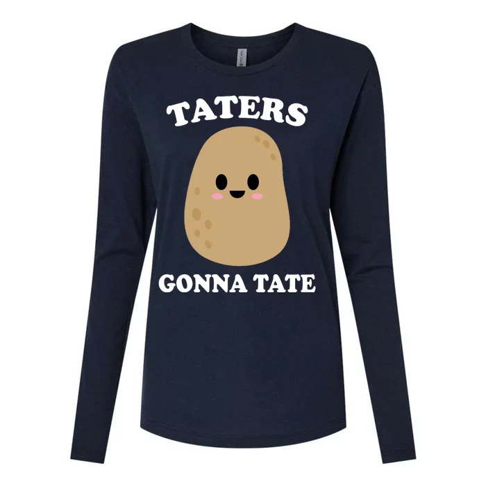 Taters Gonna Tate Funny Haters Womens Cotton Relaxed Long Sleeve T-Shirt