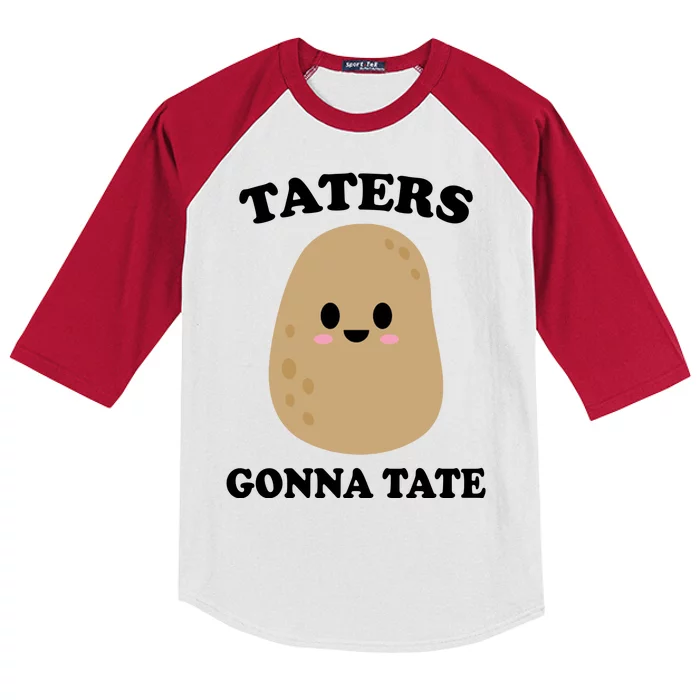 Taters Gonna Tate Funny Haters Kids Colorblock Raglan Jersey