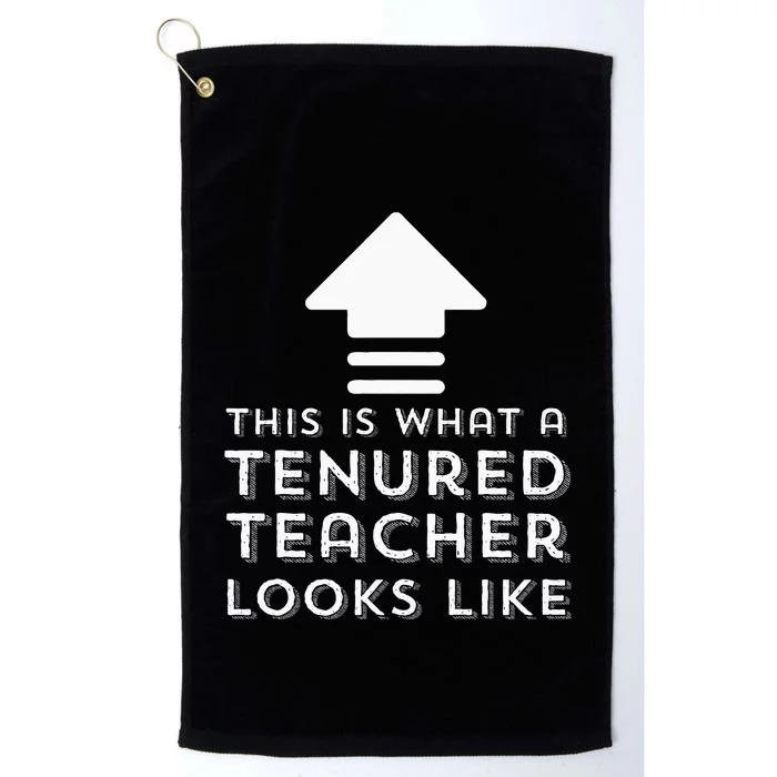 Tenure Gifts Tenured Teacher Gifts Women Men Funny Tenure Platinum Collection Golf Towel