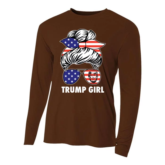 Trump Girl USA American Flag Sunglasses Bandana Cooling Performance Long Sleeve Crew