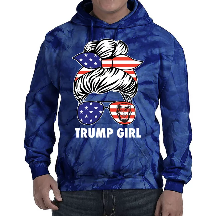 Trump Girl USA American Flag Sunglasses Bandana Tie Dye Hoodie