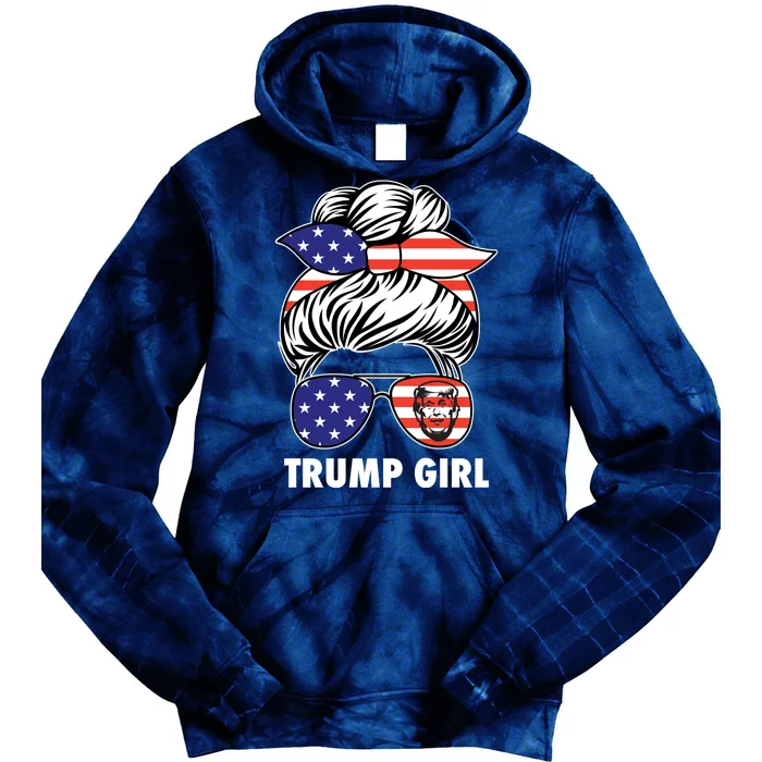 Trump Girl USA American Flag Sunglasses Bandana Tie Dye Hoodie