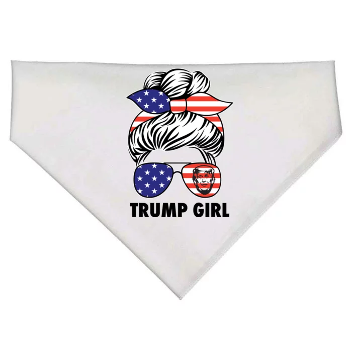 Trump Girl USA American Flag Sunglasses Bandana USA-Made Doggie Bandana