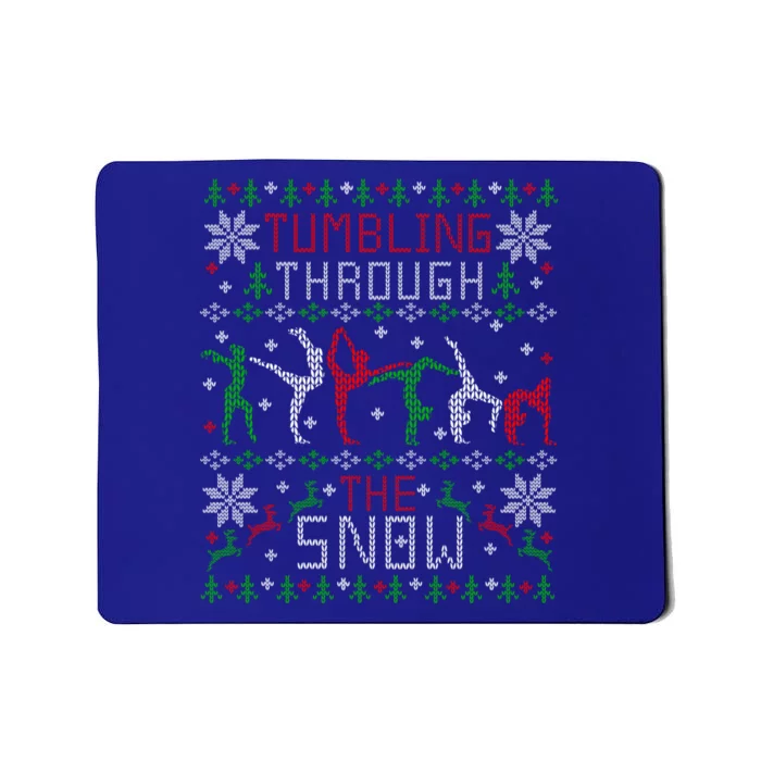 Tumbling Gymnastics Ugly Christmas Party Gift Mousepad