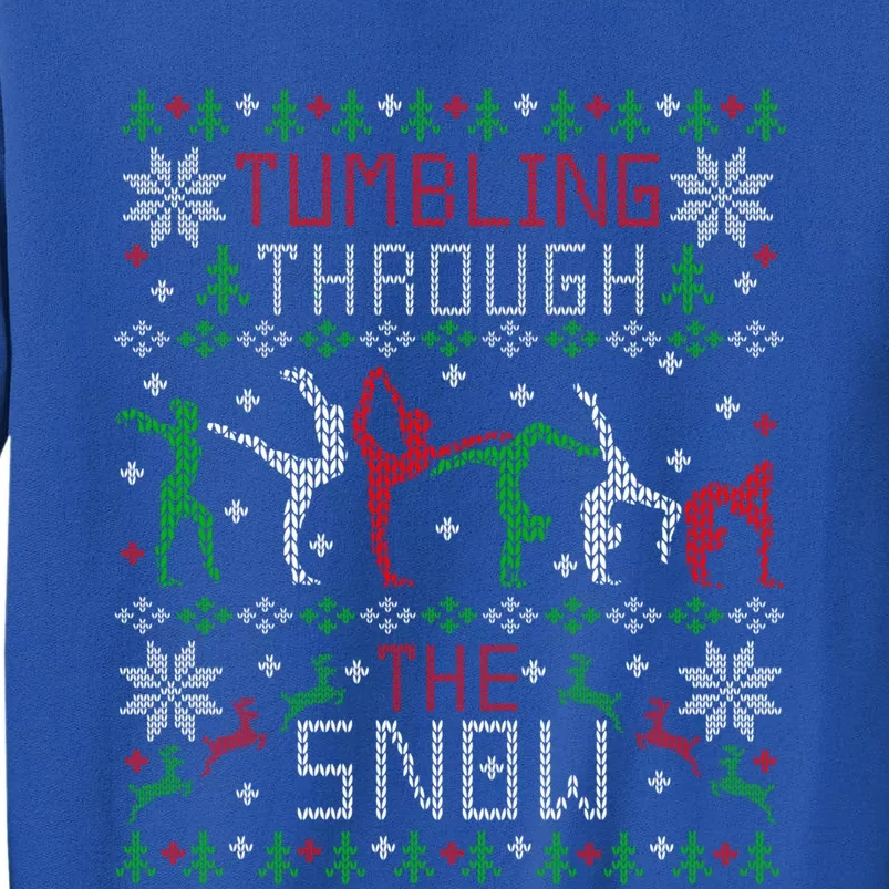 Tumbling Gymnastics Ugly Christmas Party Gift Tall Sweatshirt