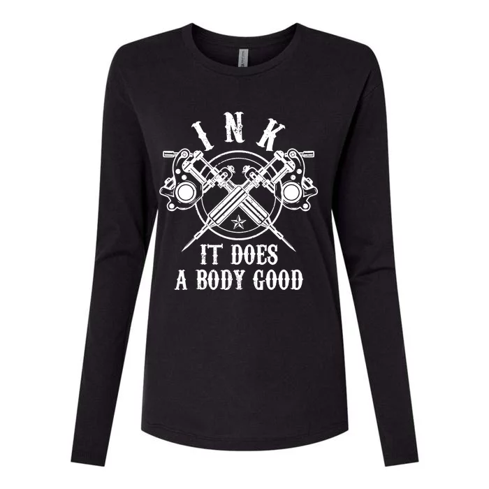 Tattoo Guns Vintage Ink Inked Funny Tattoo Artist Gift Womens Cotton Relaxed Long Sleeve T-Shirt