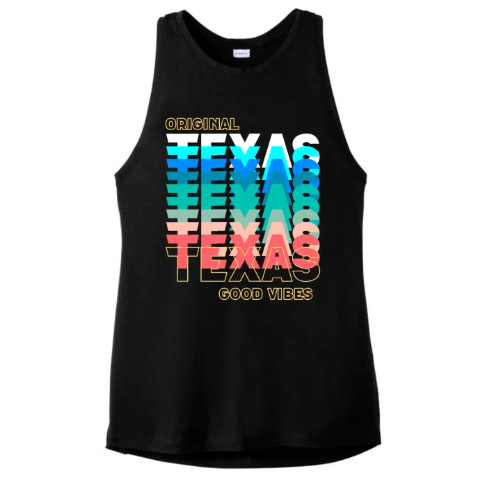 Texas Good Vibes Ladies Tri-Blend Wicking Tank