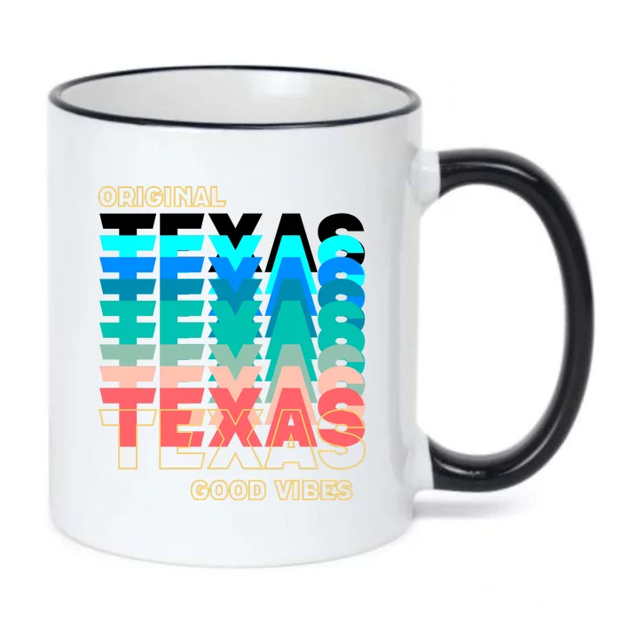 Texas Good Vibes Black Color Changing Mug