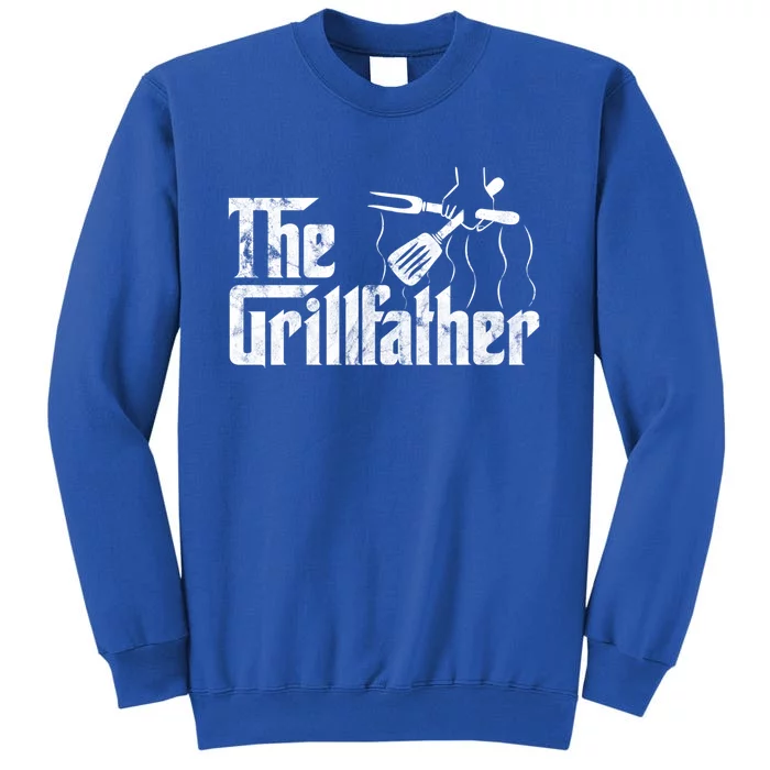 The Grillfather Vintage Bbq Barbecue Grill Chef Gift Idea Gift Sweatshirt