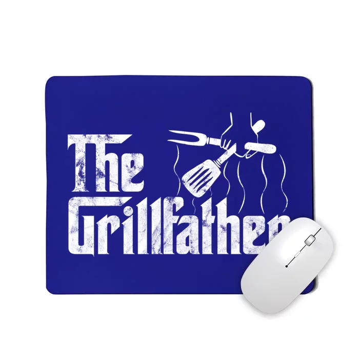 The Grillfather Vintage Bbq Barbecue Grill Chef Gift Idea Gift Mousepad