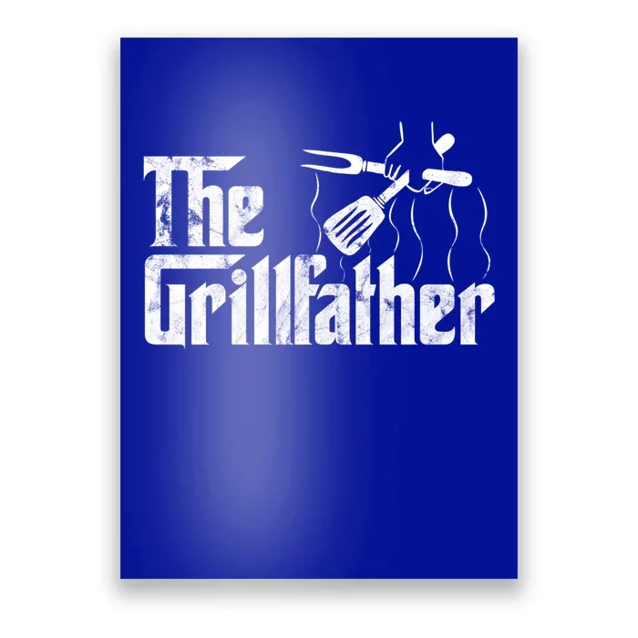 The Grillfather Vintage Bbq Barbecue Grill Chef Gift Idea Gift Poster