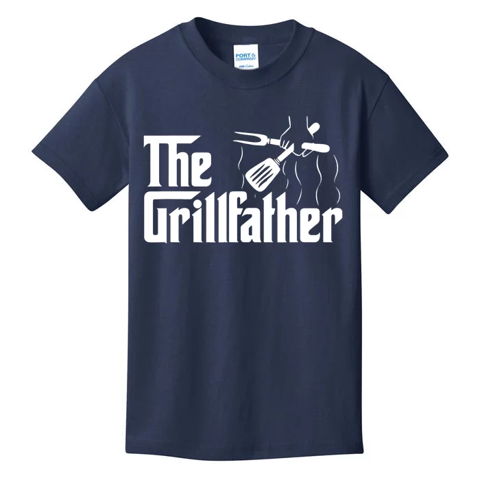 The Grillfather Vintage BBQ Grill | Chef Kids T-Shirt