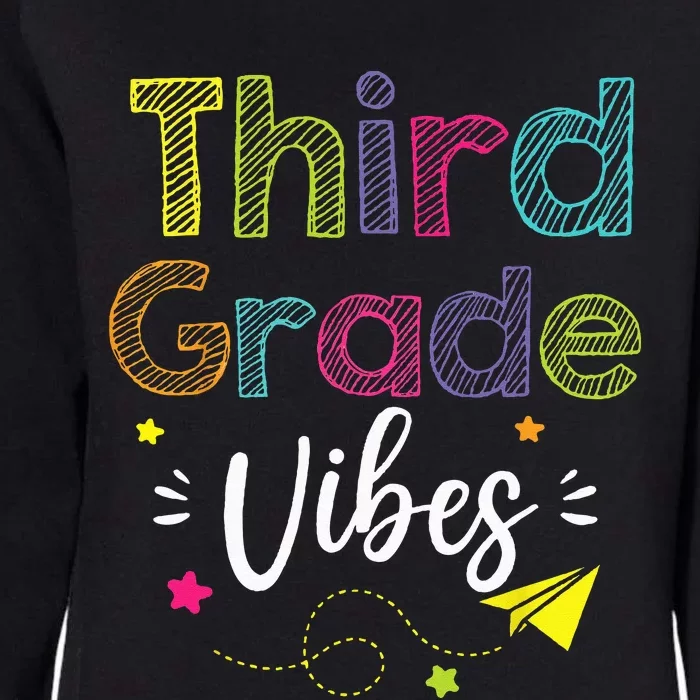 Third Grade Vibes Back To School Retro 3rd Grade Teachers Womens California Wash Sweatshirt