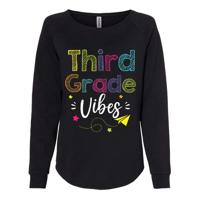 Third Grade Vibes Back To School Retro 3rd Grade Teachers Womens California Wash Sweatshirt