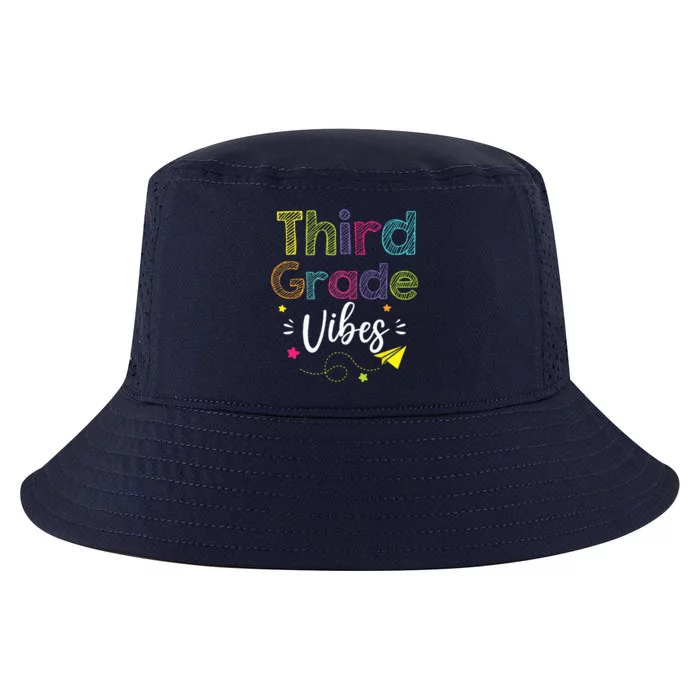 Third Grade Vibes Back To School Retro 3rd Grade Teachers Cool Comfort Performance Bucket Hat