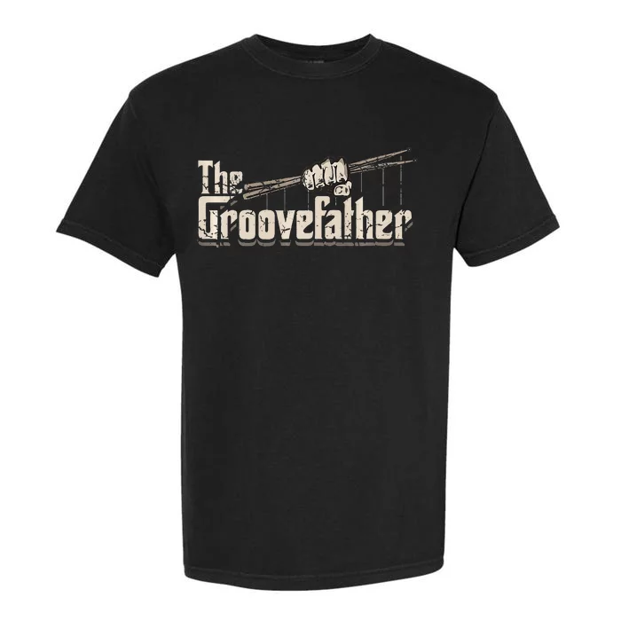 The Groovefather Vintage Drums Drumming Gifts Band Drummer Garment-Dyed Heavyweight T-Shirt