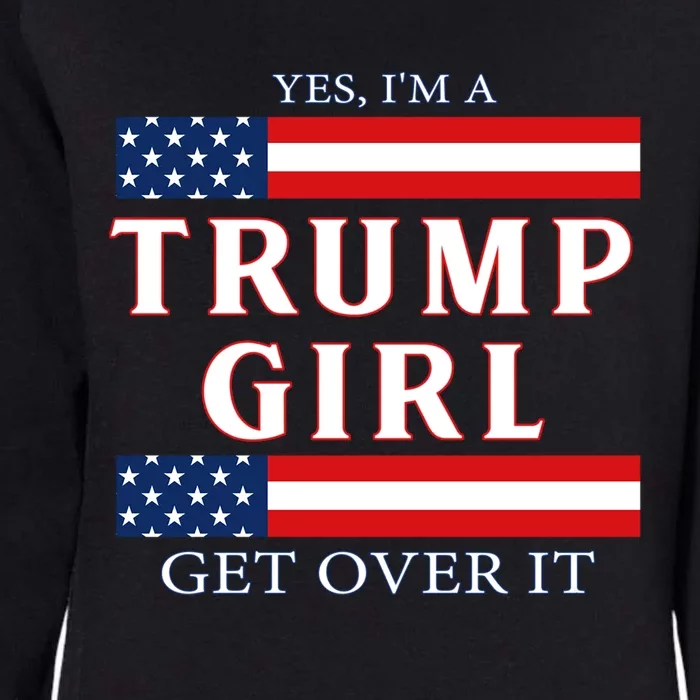 Trump Girl Vote America Flag Gift Womens California Wash Sweatshirt